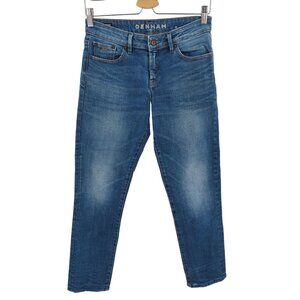 Denham Womens 24W 28L Monroe Girlfriend Tapered Fit Medium Wash Blue Denim Jeans